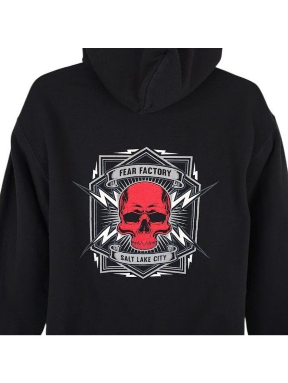 Fear Factory Sweatshirt Hoodie Mens Size Medium Black Salt Lake City Haunted